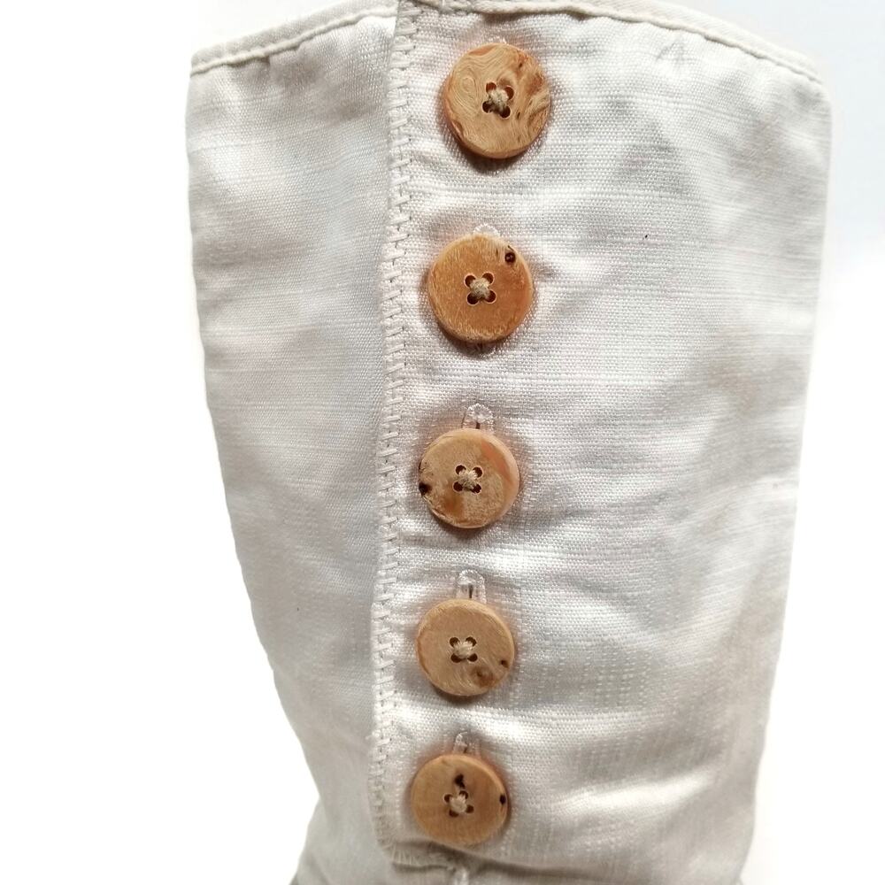 UGG Australia Women's Lo Pro Canvas Fabric Button Boots Cream 5980 Size 7 - Picture 5 of 9